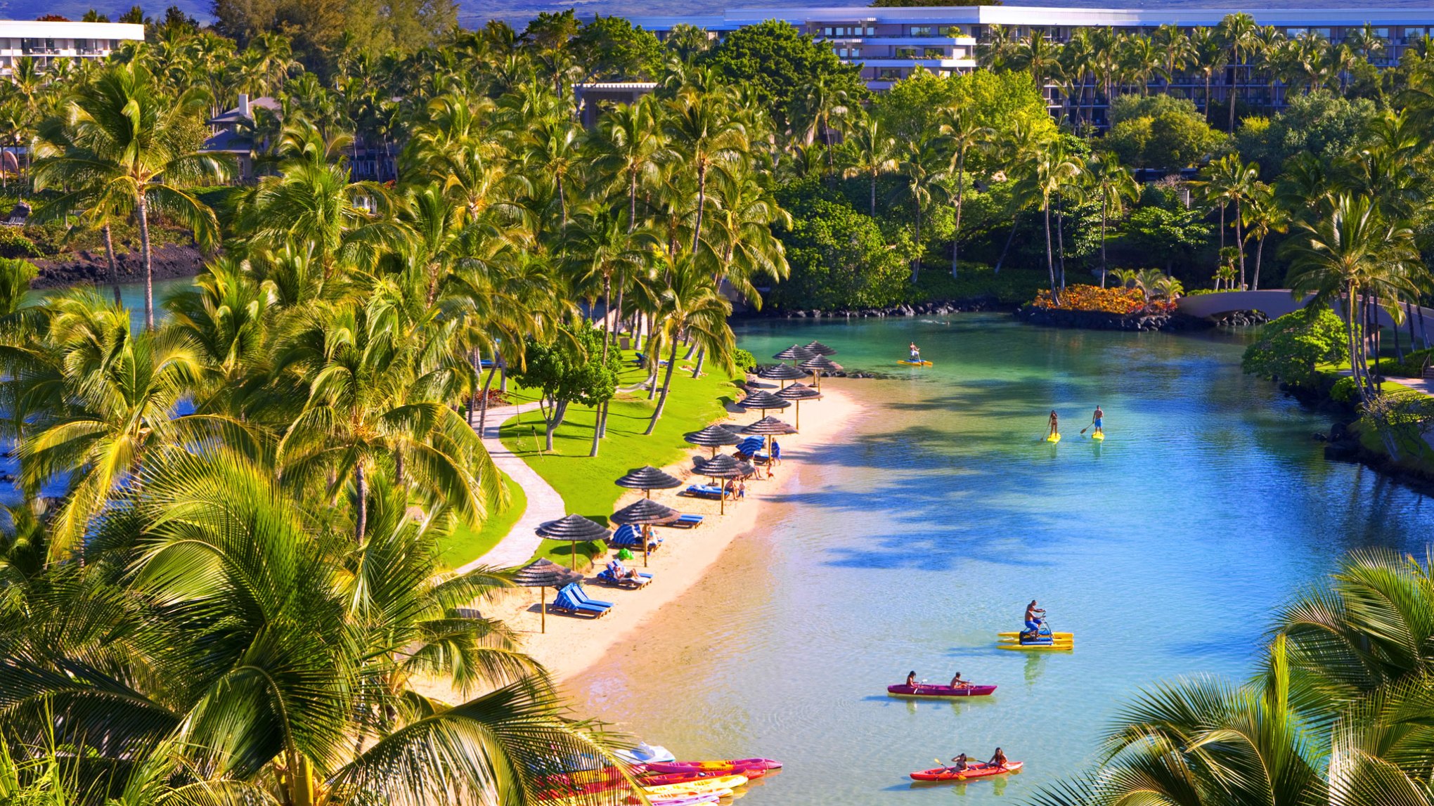 Aerial view of Hilton Waikoloa - Big Island, Hawaii
