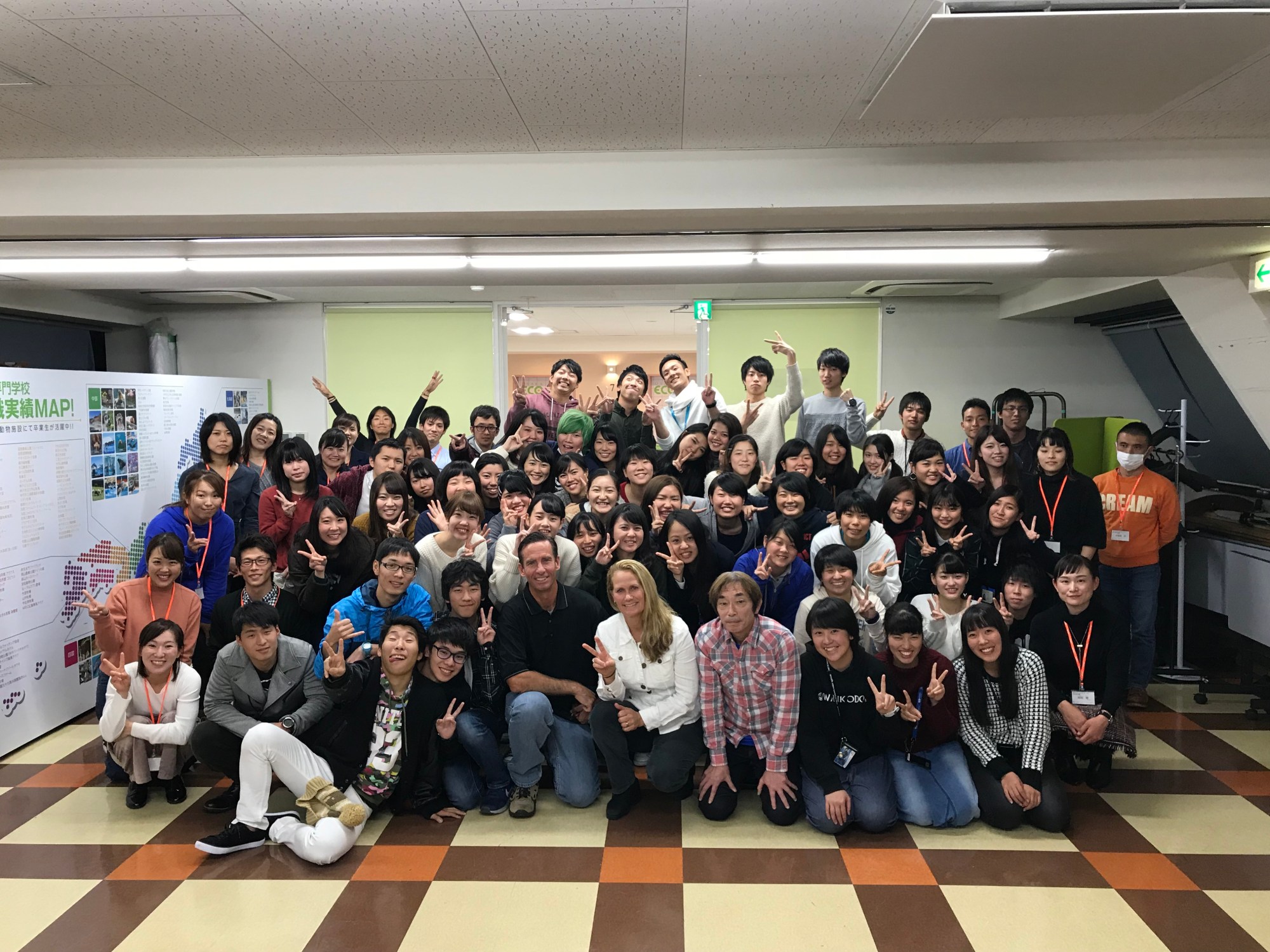 A group photo of Japanese crew. A group photo of Japanese crew.