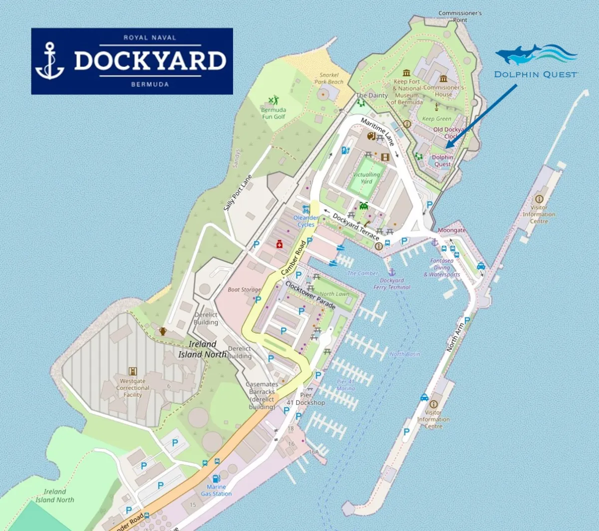 Royal Naval Dockyard Bermuda Map