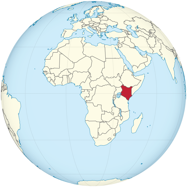 A map indicating the location of Kenya. A map indicating the location of Kenya.