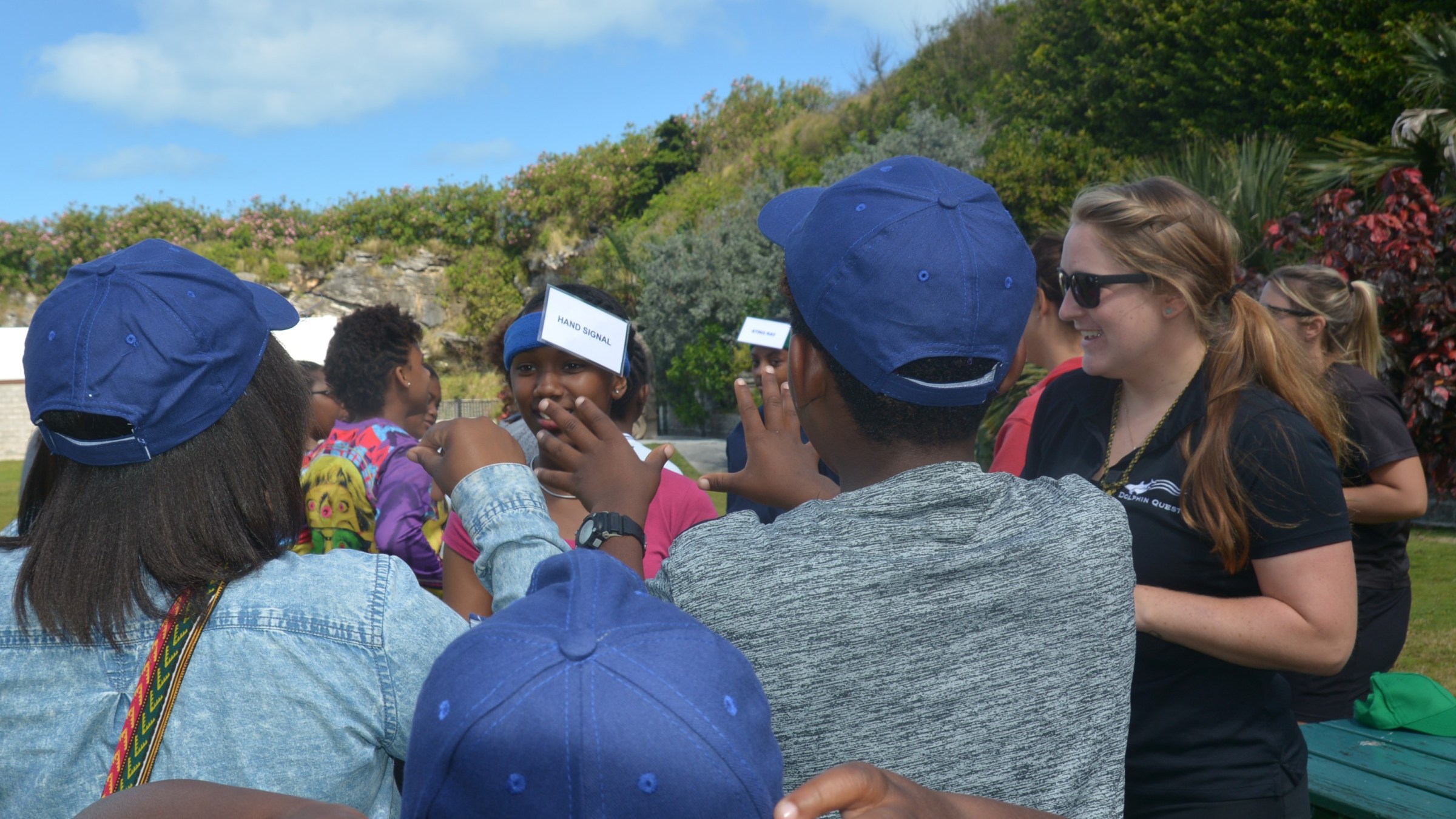 group of people playing an ice breaker game