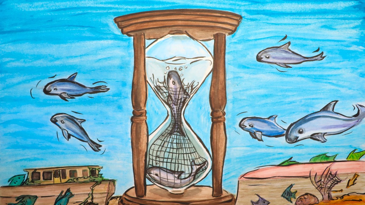 a book next to a body of water